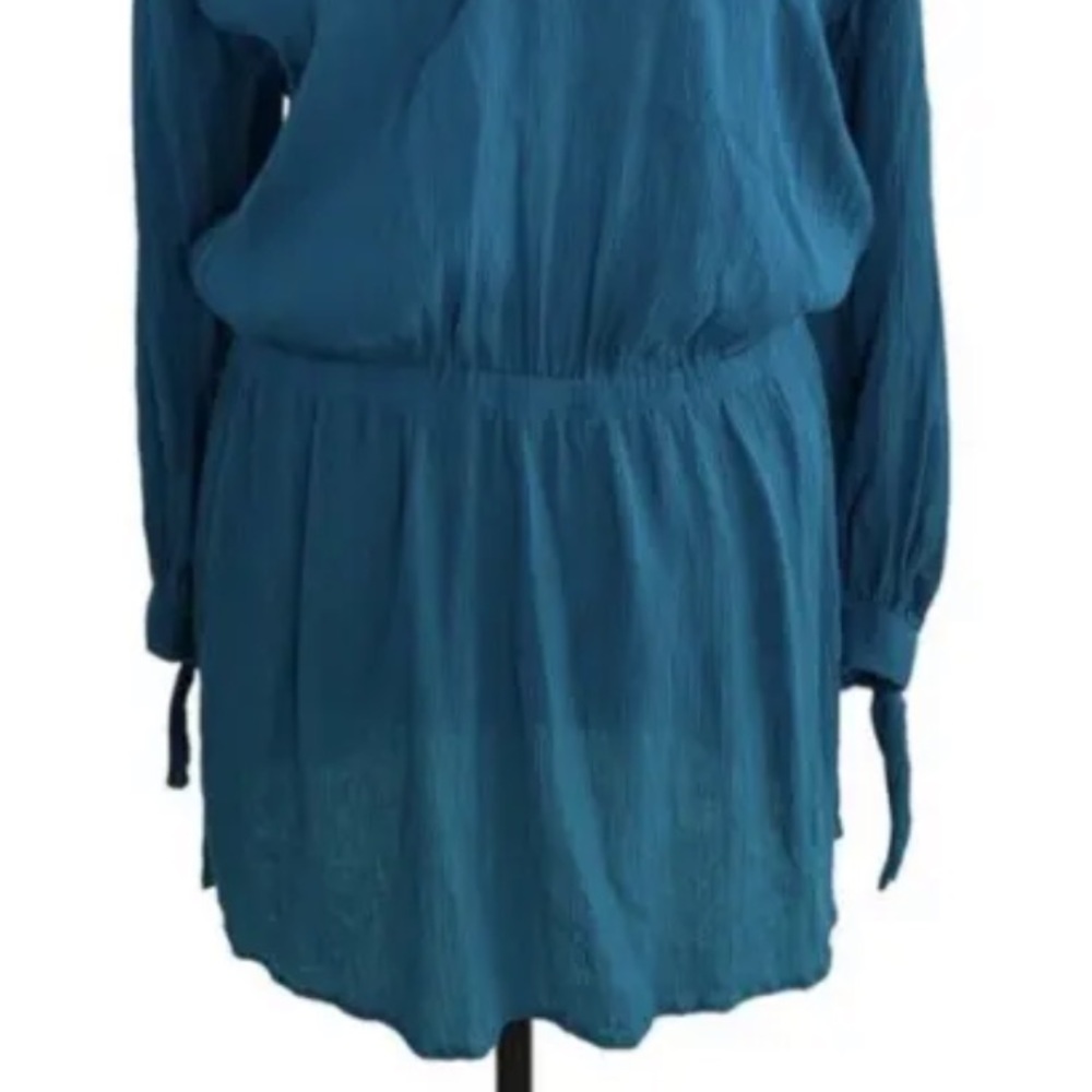 Soluna Solaris tunic teal split-sleeve swimsuit cover up - Picture 3 of 11